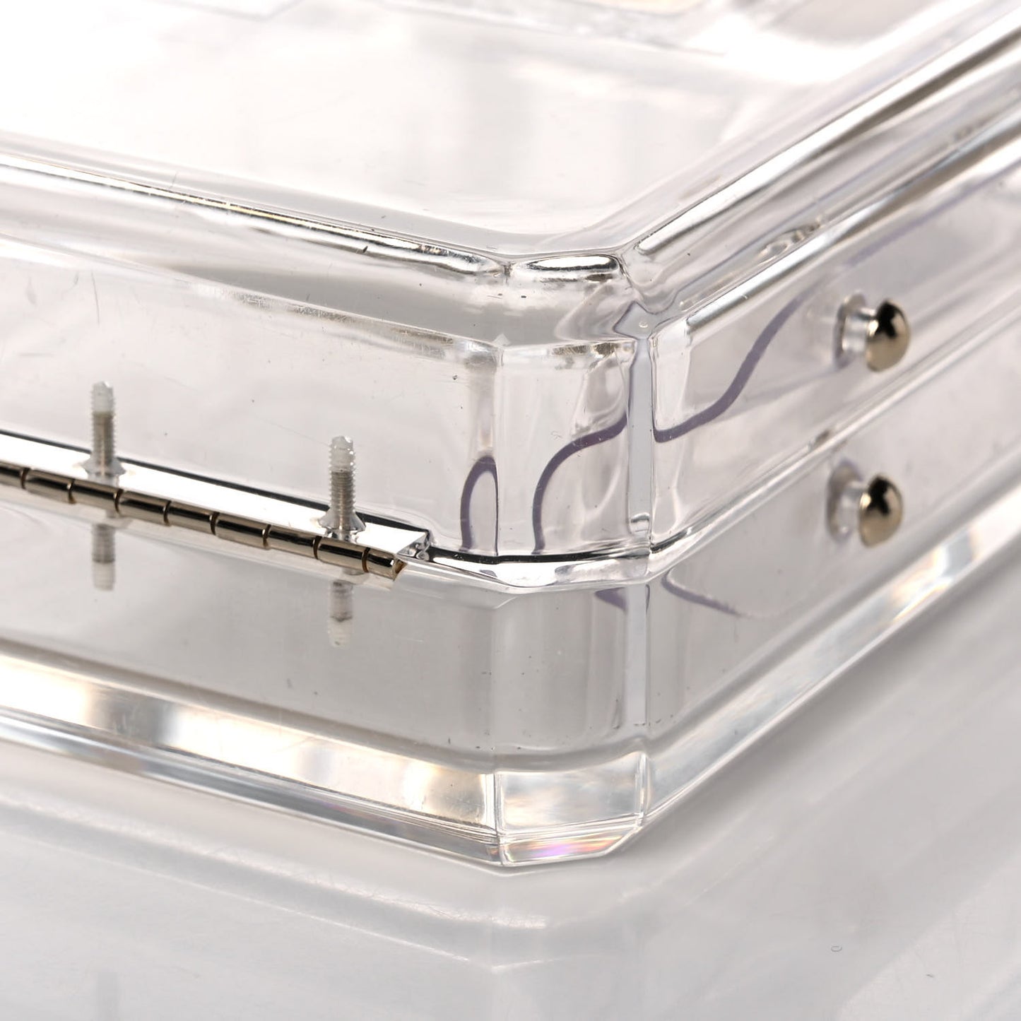 Transluscent Plexiglass Perfume Bottle Clutch
