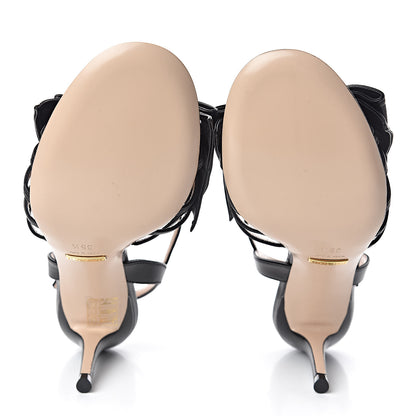 Gucci Nappa Queen Margaret Mid Heel Sandals 35.5 Black 8 of 9