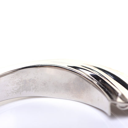 Saint Laurent Silvertone Plate Opyum Cuff Bracelet Silver 7 of 7