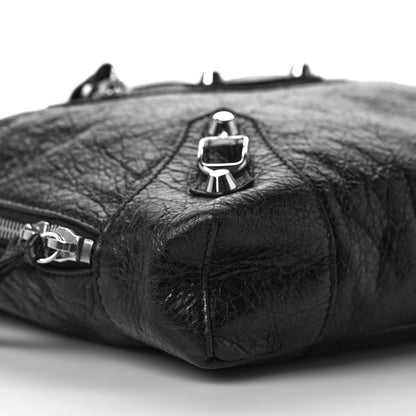 Balenciaga Agneau Classic SIlver Hardware XS Reporter Crossbody Black 9 of 12