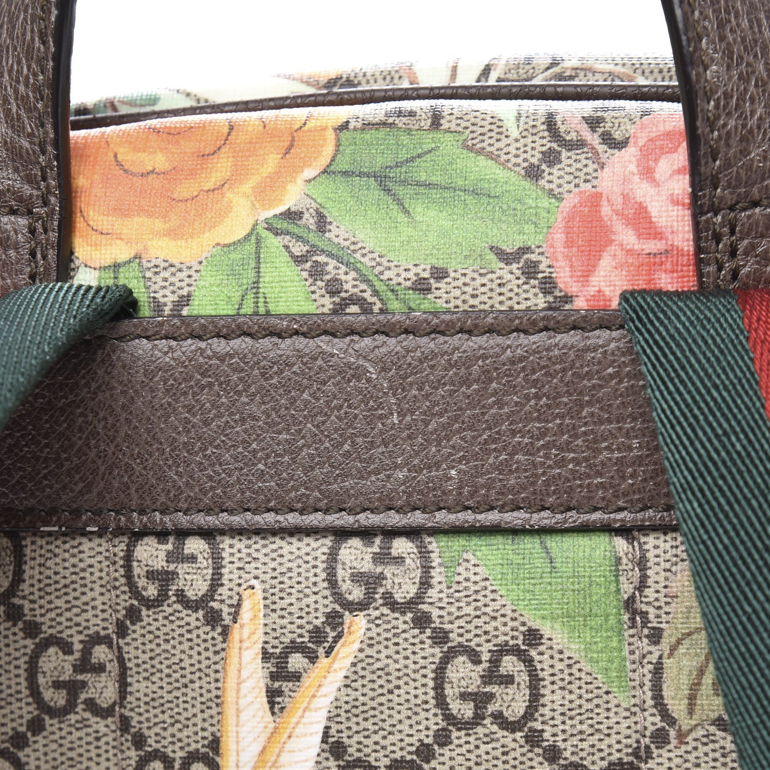 Gucci GG Supreme Monogram Tian Web Small Day Backpack Beige Multicolor New Acero 11 of 17