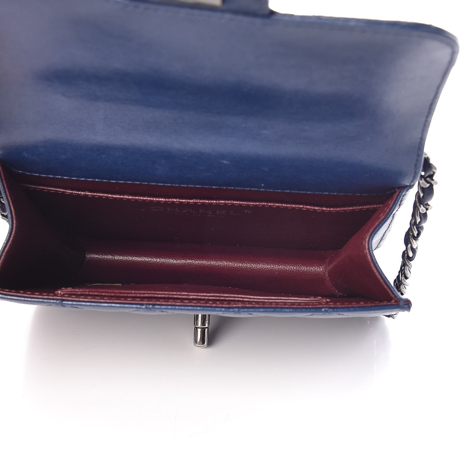 Chanel Lambskin Quilted Mini Crossing Times Flap Blue 5 of 19