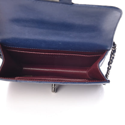 Chanel Lambskin Quilted Mini Crossing Times Flap Blue 5 of 19