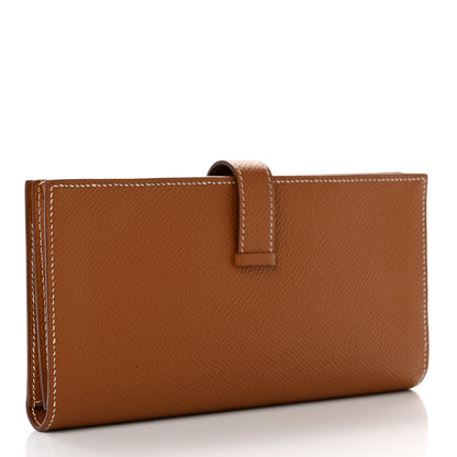 Hermes Epsom Bearn Gusset Wallet Gold 3 of 8