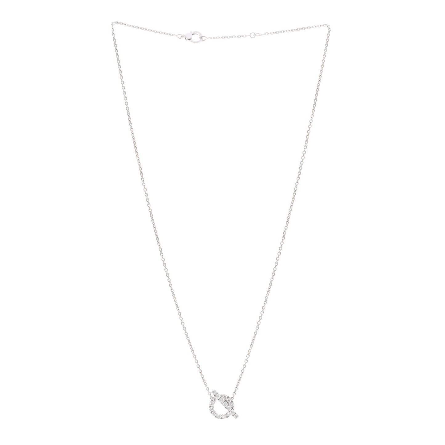 18K White Gold Diamond Finesse Pendant Necklace
