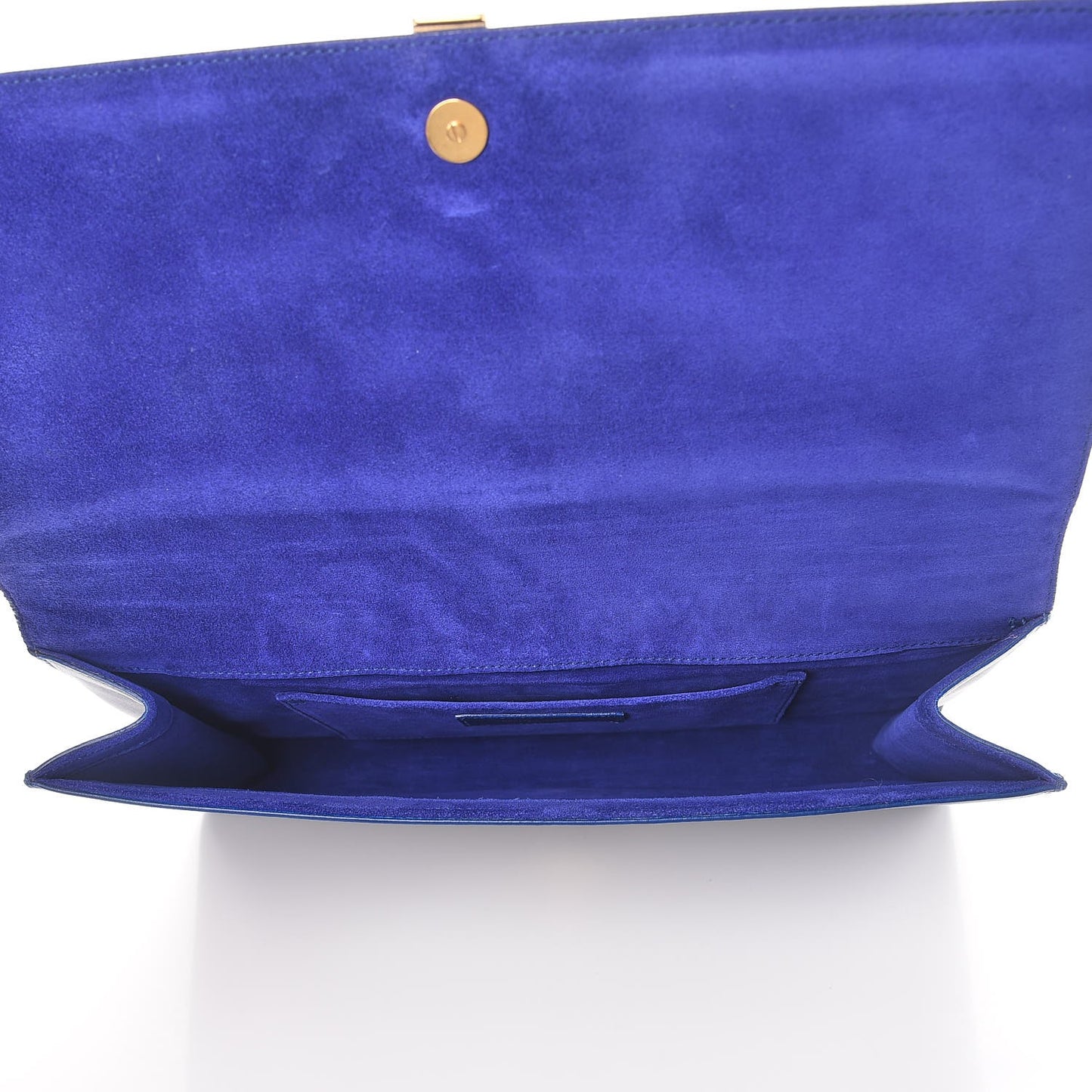 Calfskin Classic Y Ligne Clutch Royal Blue