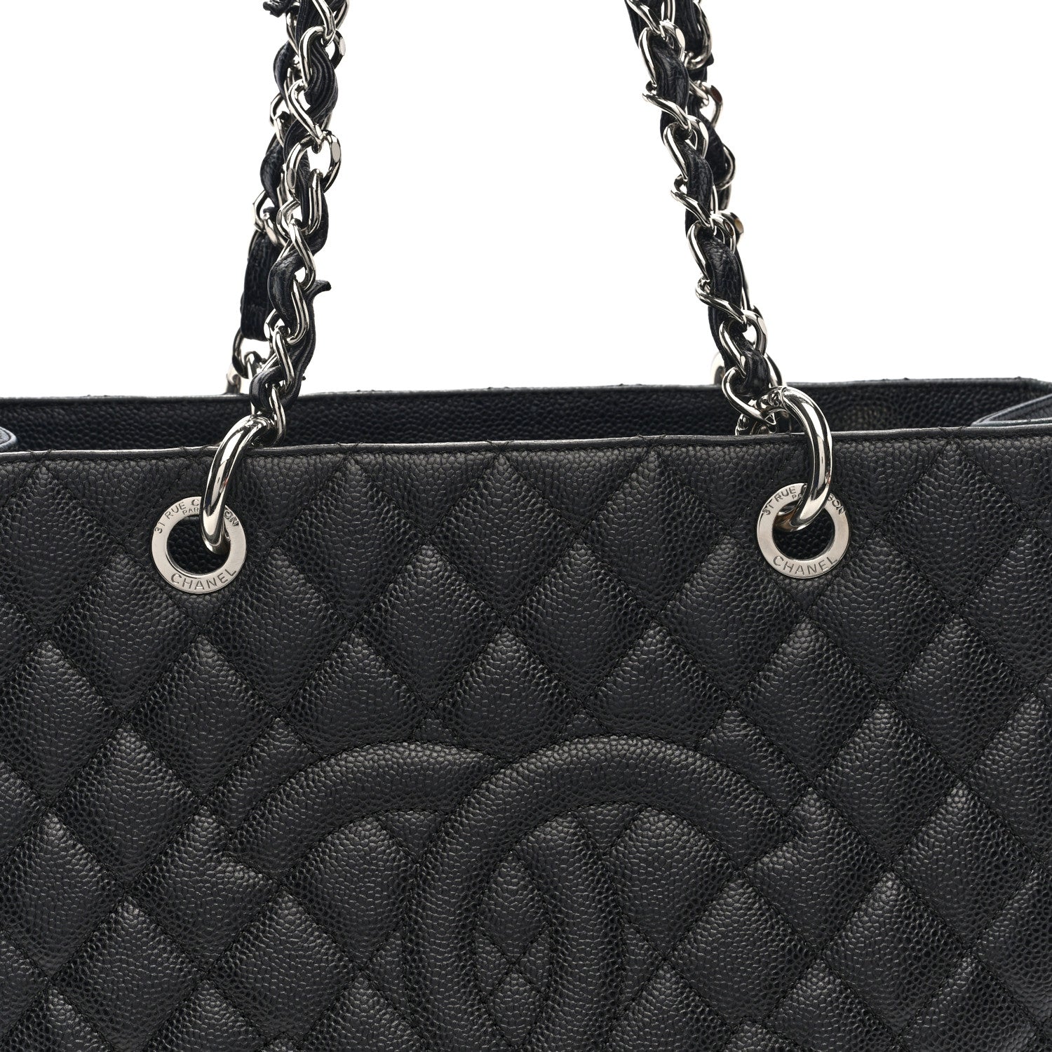 Chanel Caviar Quilted Grand Shopping Tote GST Black 8 of 10