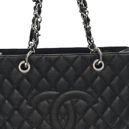 Chanel Caviar Quilted Grand Shopping Tote GST Black 8 of 10