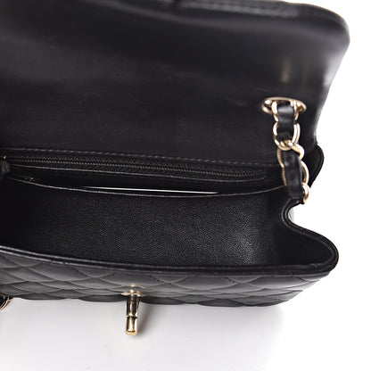 Chanel Lambskin Quilted Mini Square Flap Black 5 of 10