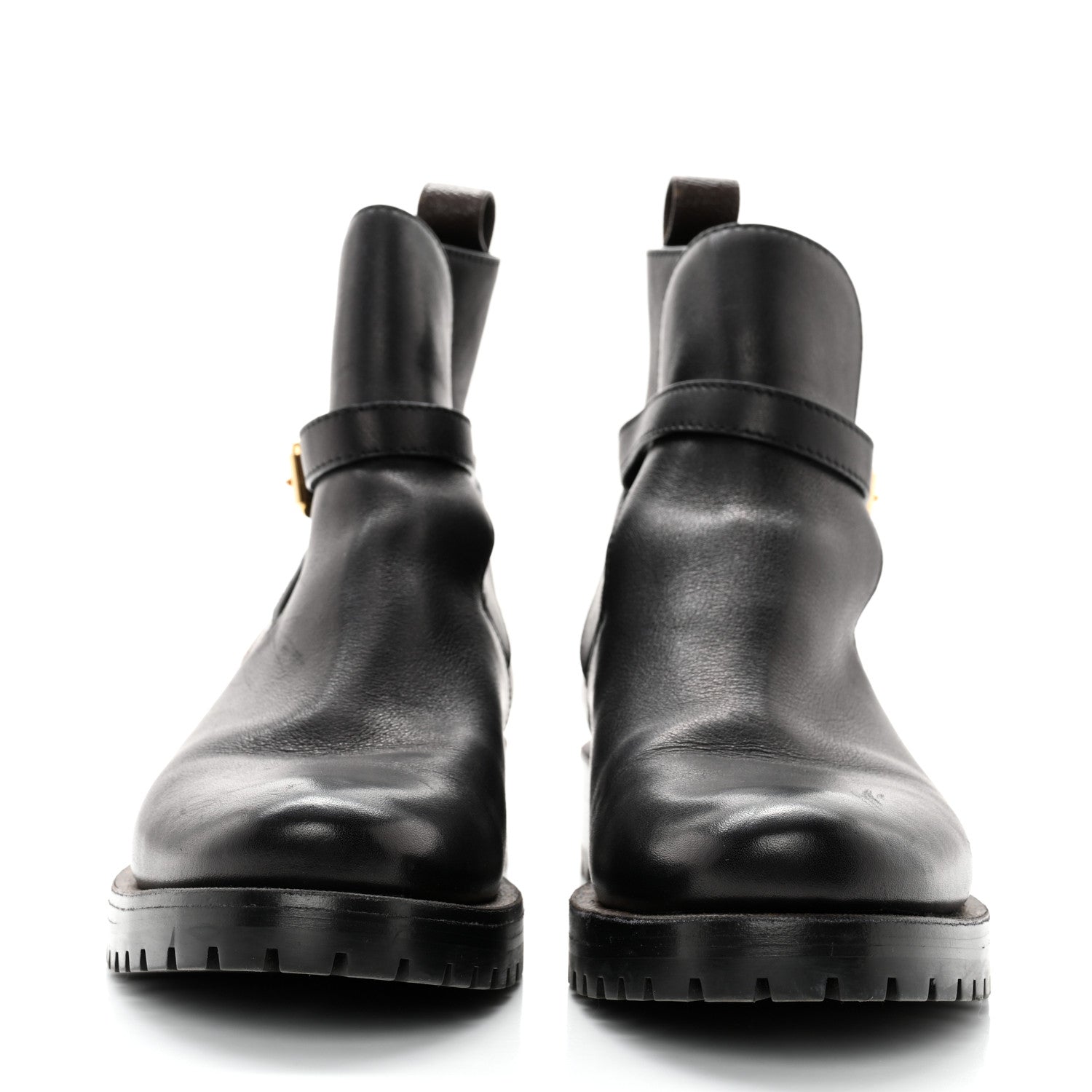 Louis Vuitton Calfskin Monogram Discovery Flat Ankle Boots 38 Black 2 of 10