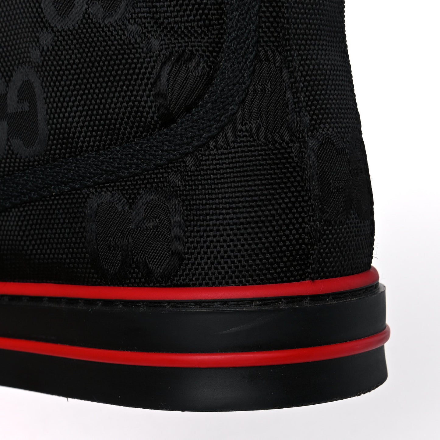 Econyl Nylon Web Monogram Off The Grid Womens 1977 Tennis High Top Sneakers 39.5 Black