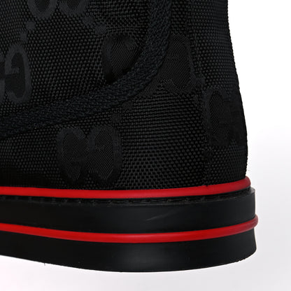 Gucci Econyl Nylon Web Monogram Off The Grid Womens 1977 Tennis High Top Sneakers 39.5 Black 9 of 15