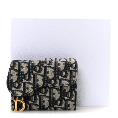 Christian Dior Oblique Saddle 5-Gusset Card Holder Blue 8 of 8