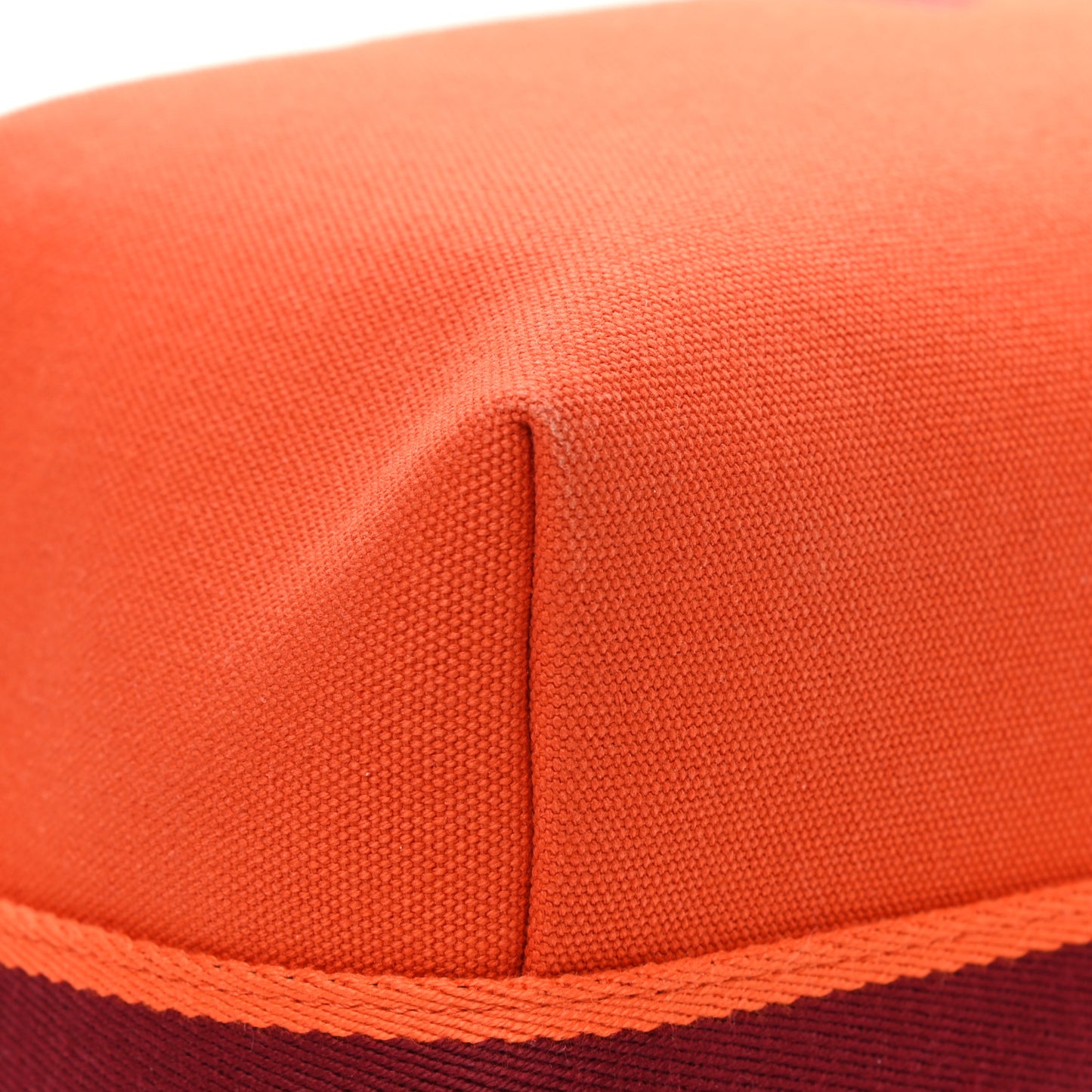 Canvas Large Bride-A-Brac Pouch Orange Feu Burgundy