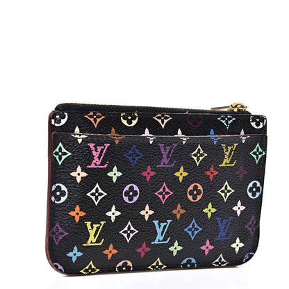 Louis Vuitton Monogram Multicolor Key Pouch Black Grenade 2 of 9
