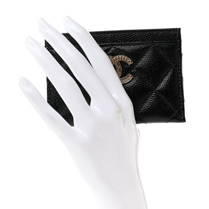 Chanel Caviar Quilted Multi Chain CC Card Holder Black 2 of 8