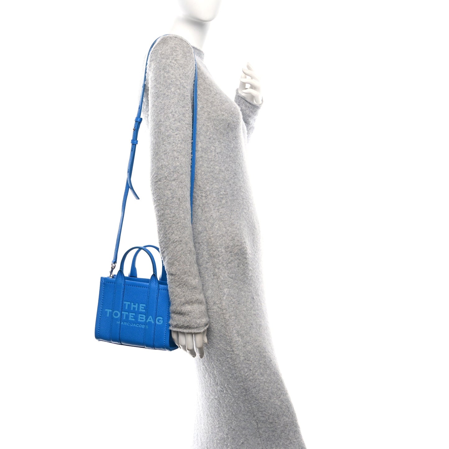 Grained Calfskin Mini The Tote Bag Scuba