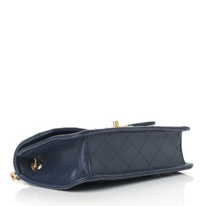 Chanel Caviar Quilted Medium Sweet Classic Flap Navy Blue 4 of 9