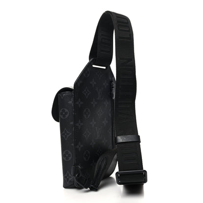 Louis Vuitton Monogram Eclipse Saumur Slingbag Black 3 of 9