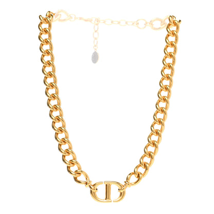 Christian Dior Metal Petit CD Choker Necklace Gold 3 of 6