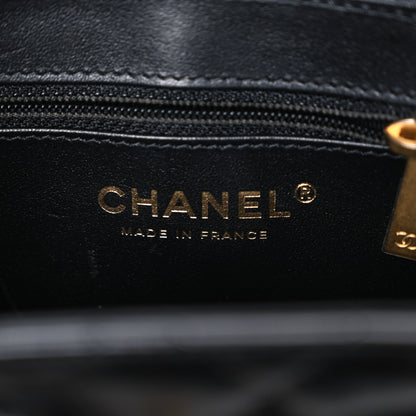 Chanel Shiny Aged Calfskin Quilted Nano Kelly Shopper Black 6 of 10