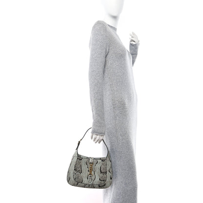 Gucci Snakeskin Calfskin Small Jackie 1961 Hobo Teal Light Teal 2 of 10