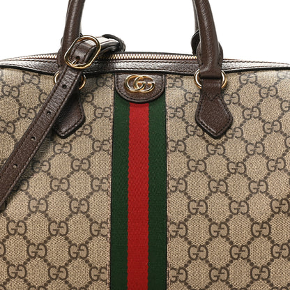 Gucci GG Supreme Monogram Web Medium Ophidia Top Handle Bag Beige Ebony 8 of 10