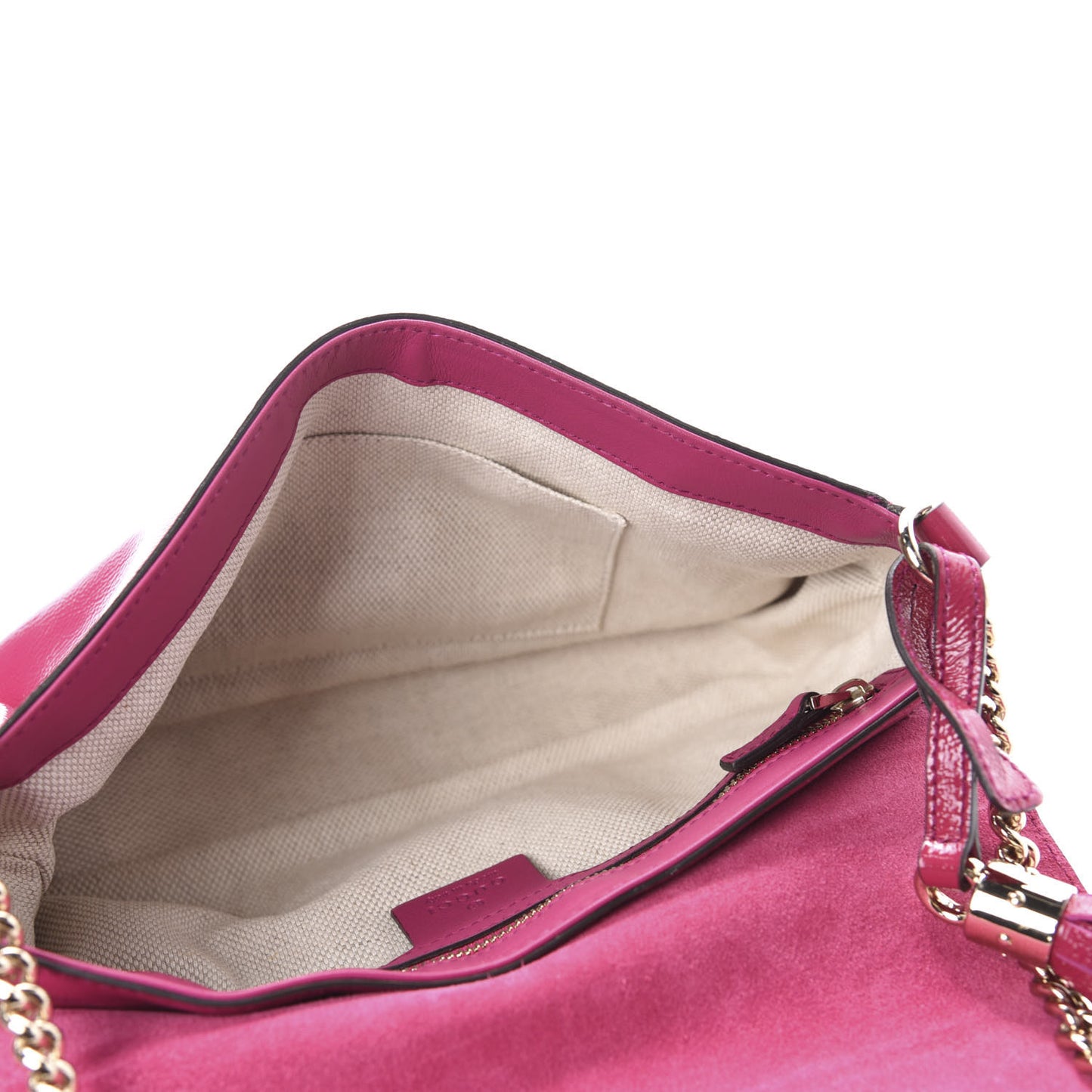 Patent Medium Soho Flap Crossbody Bright Bougainvillea