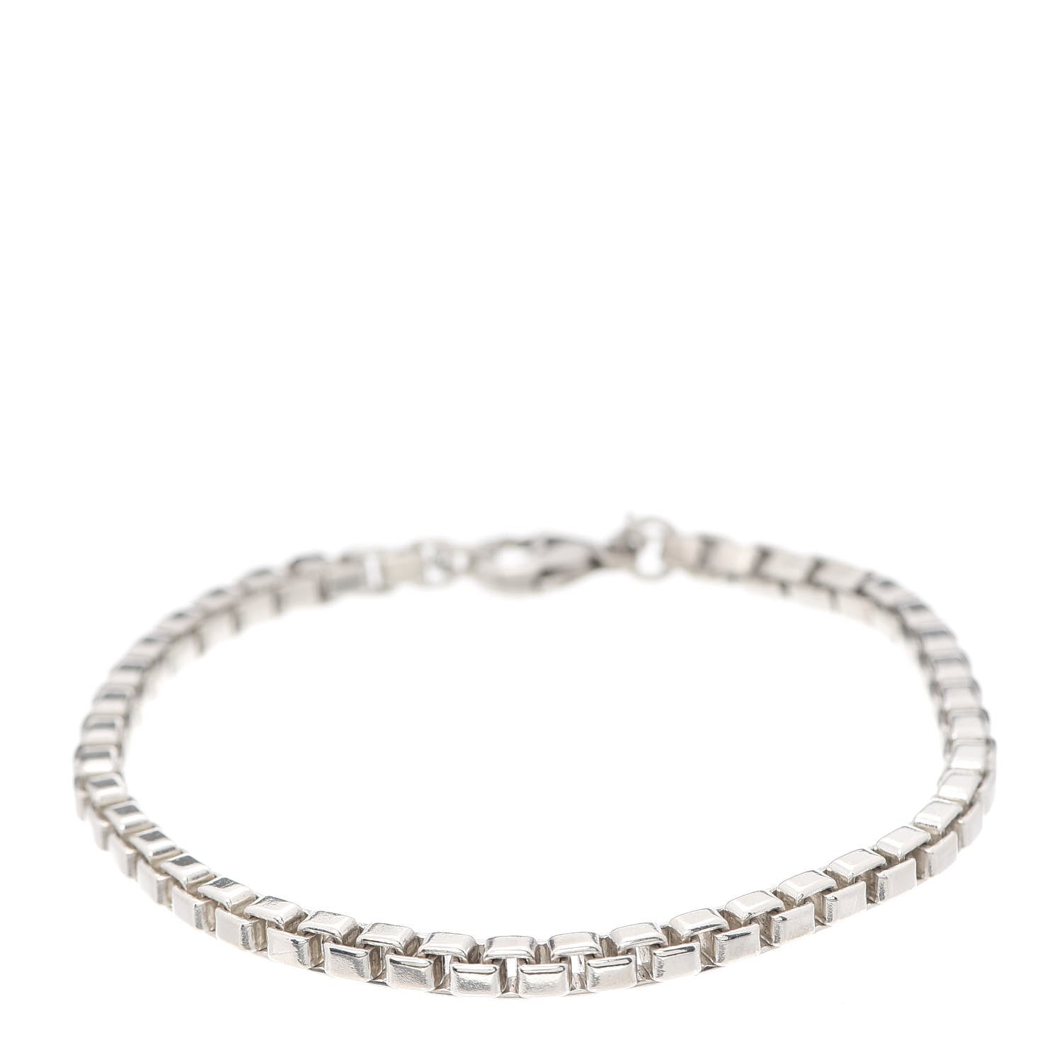 Tiffany Sterling Silver 4mm Venetian Link Bracelet 1 of 5