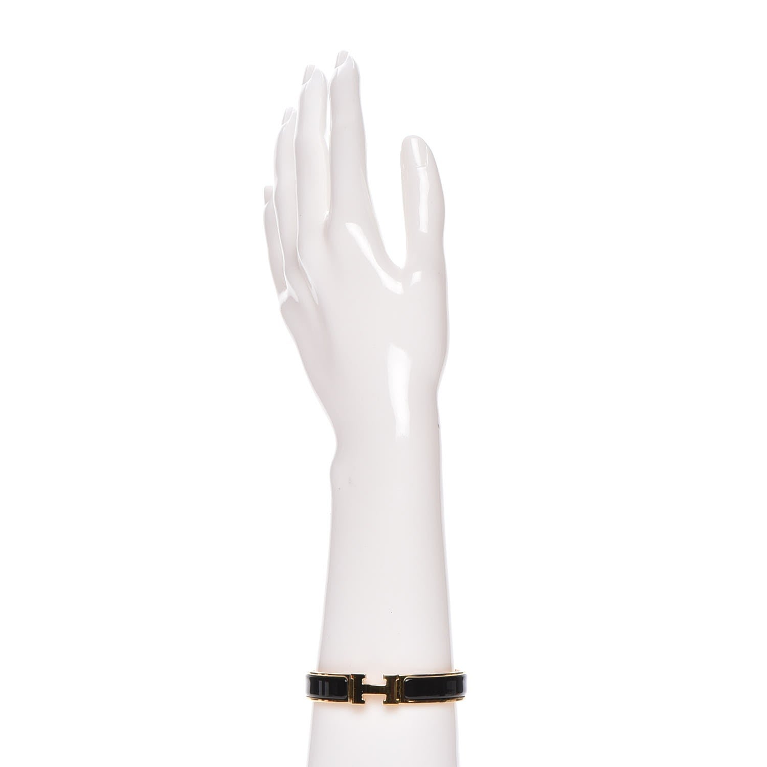 Hermes Enamel Narrow Clic Clac H Bracelet PM Black 2 of 5