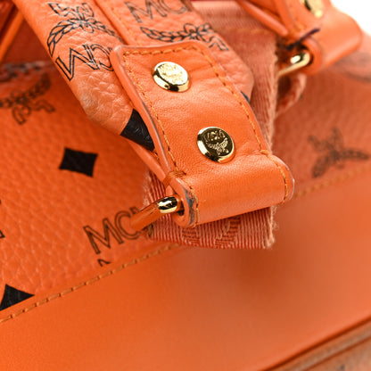 MCM Visetos Crown Stud Medium Stark Backpack Orange 14 of 17