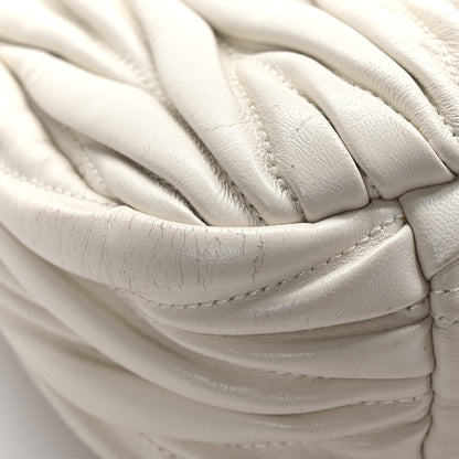 Miu Miu Nappa Matelasse Small Wander Hobo White 13 of 14