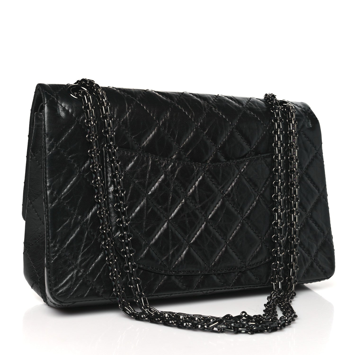 Chanel Aged Calfskin Quilted 2.55 Reissue 226 Flap So Black 3 of 11