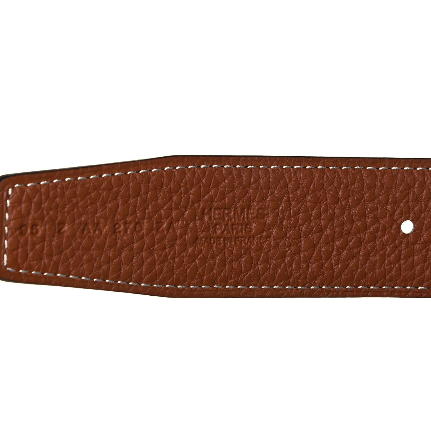 Hermes Box Togo 32mm H Belt 95 Black Gold 4 of 4