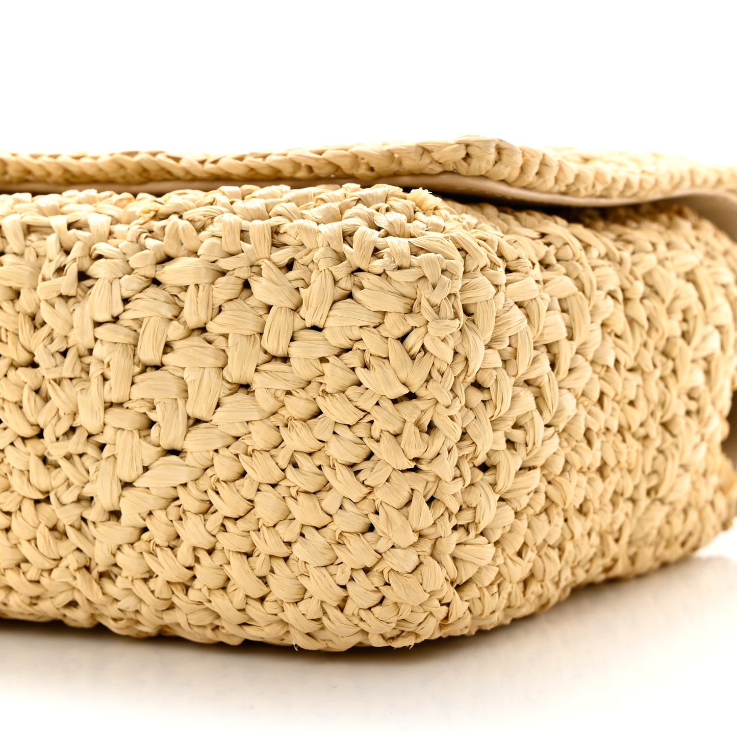 Raffia Monogram Medium Jamie Natural Avorio
