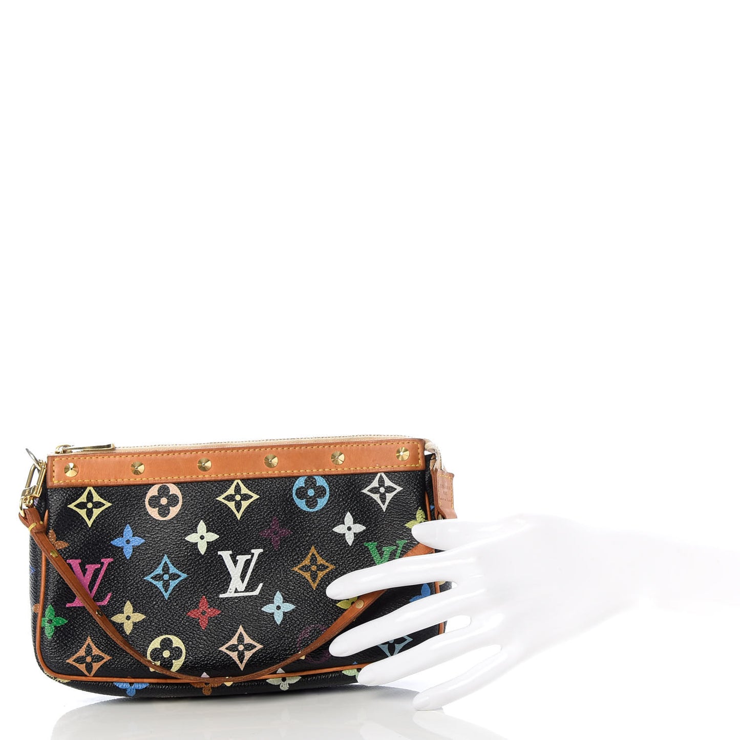 Monogram Multicolor Pochette Accessories Black
