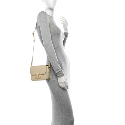 Celine Shiny Calfskin Teen Triomphe Limestone 2 of 10