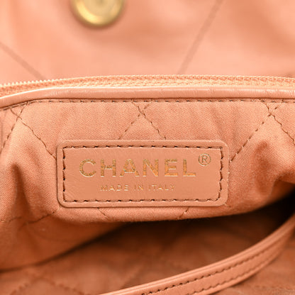 Chanel Shiny Calfskin Quilted Chanel 22 Camel 7 of 13