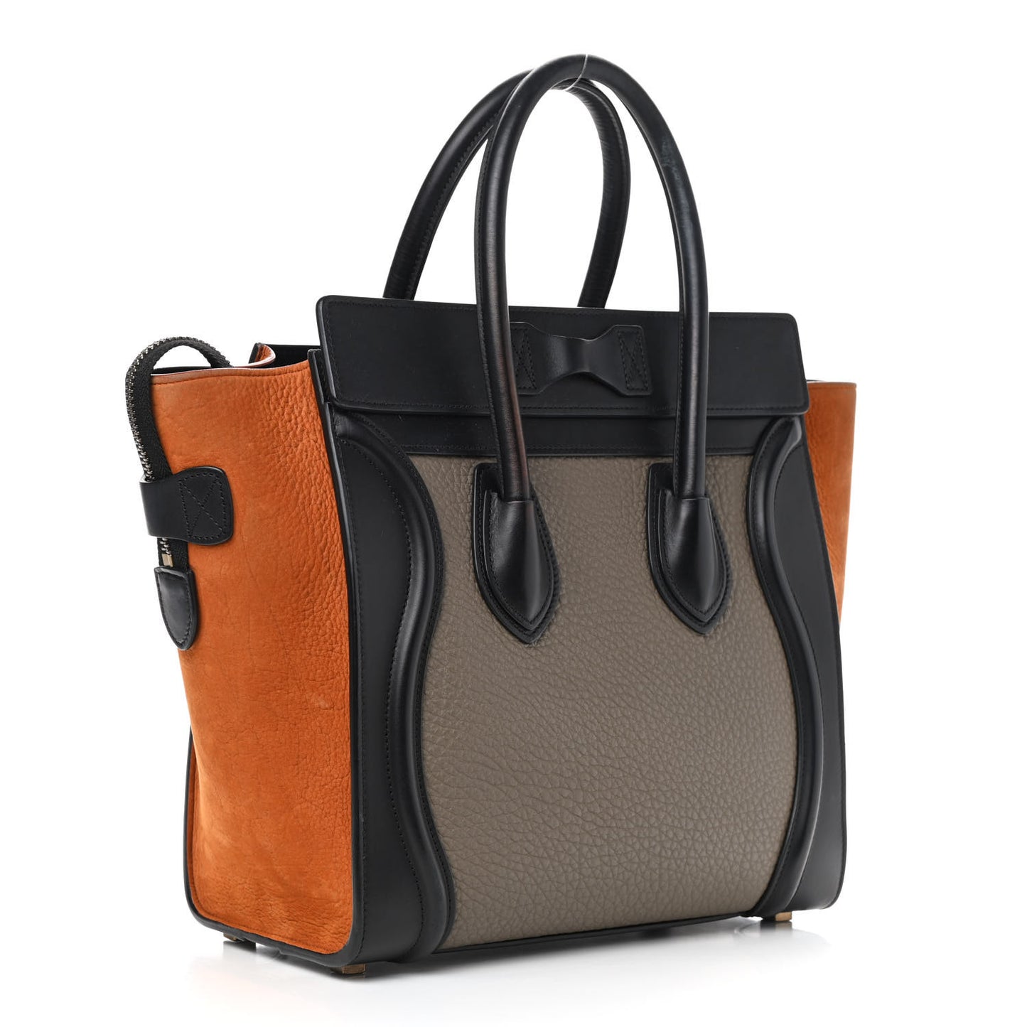Bullhide Calfskin Nubuck Tri-color Micro Luggage Khaki