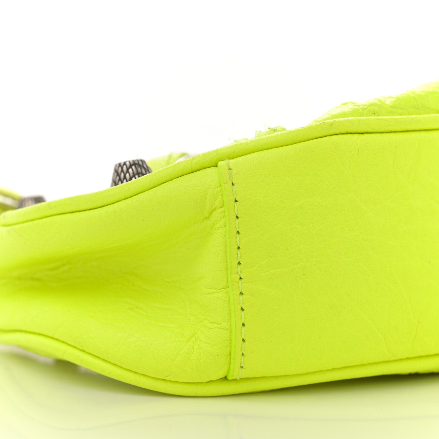 Balenciaga Agneau Arena Le Cagole Chain Shoulder Bag XS Fluo Yellow 10 of 13