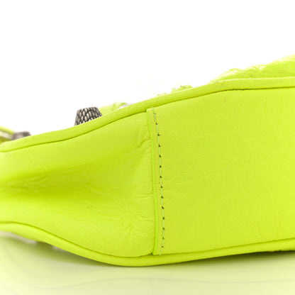 Balenciaga Agneau Arena Le Cagole Chain Shoulder Bag XS Fluo Yellow 10 of 13