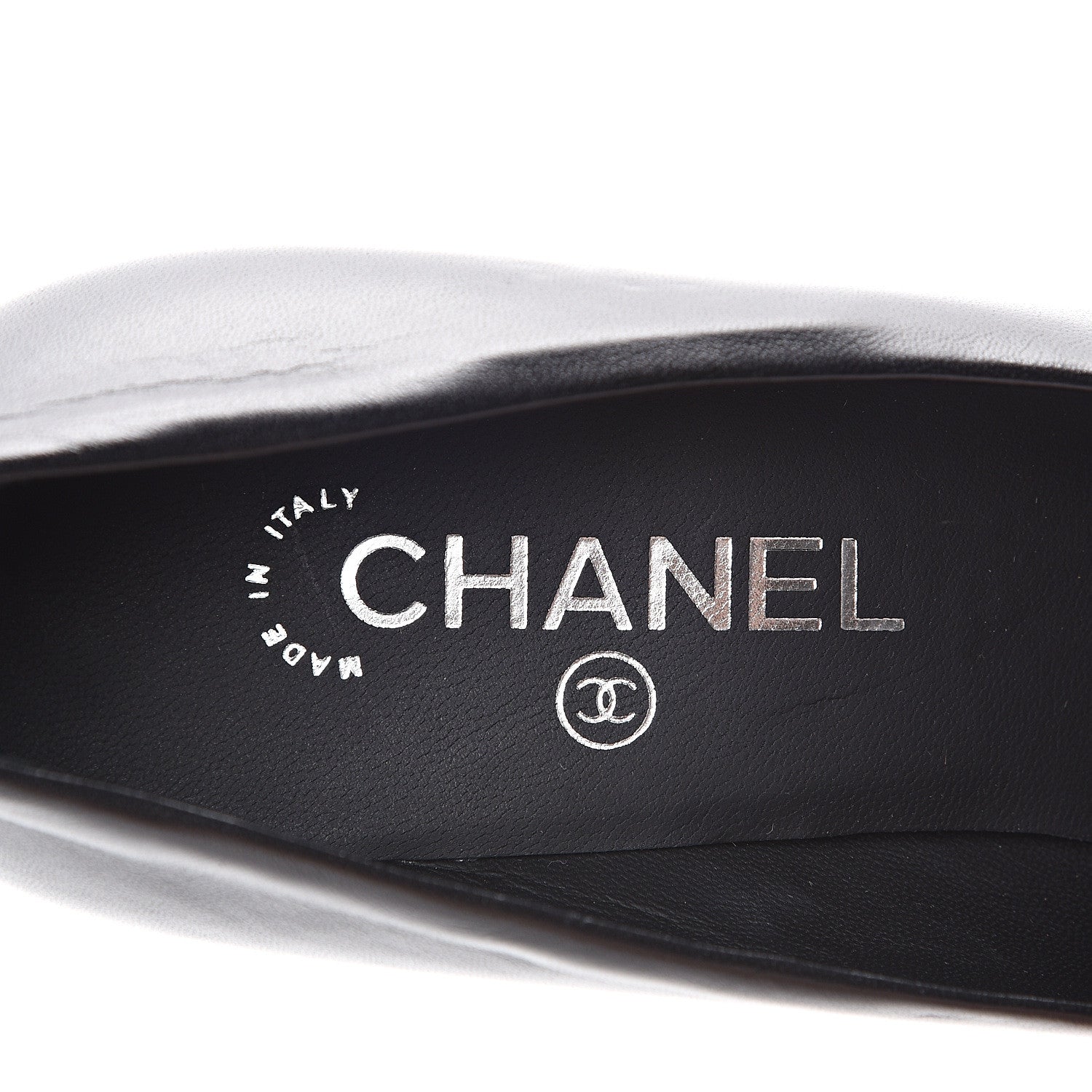 Chanel Lambskin CC Cap Toe Platform Chain Pumps 39 Black 6 of 11