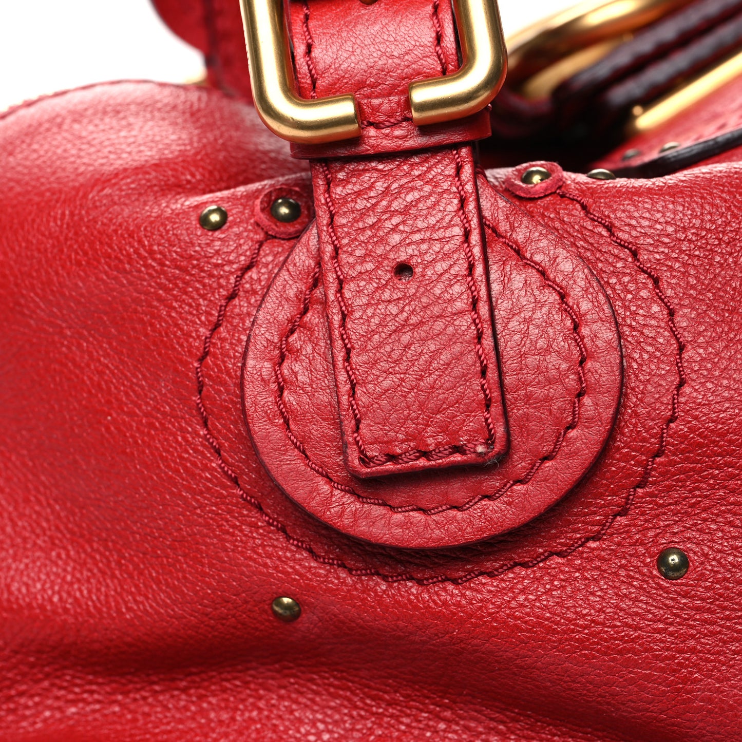 Calfskin Paddington Satchel Rouge