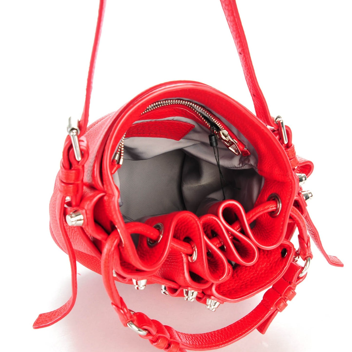 Pebbled Lambskin Diego Bucket Bag Cult