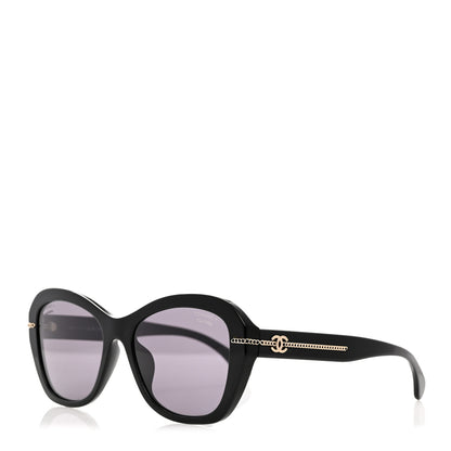 Chanel Acetate Polarized CC Butterfly Sunglasses 5510-A Black 1 of 8