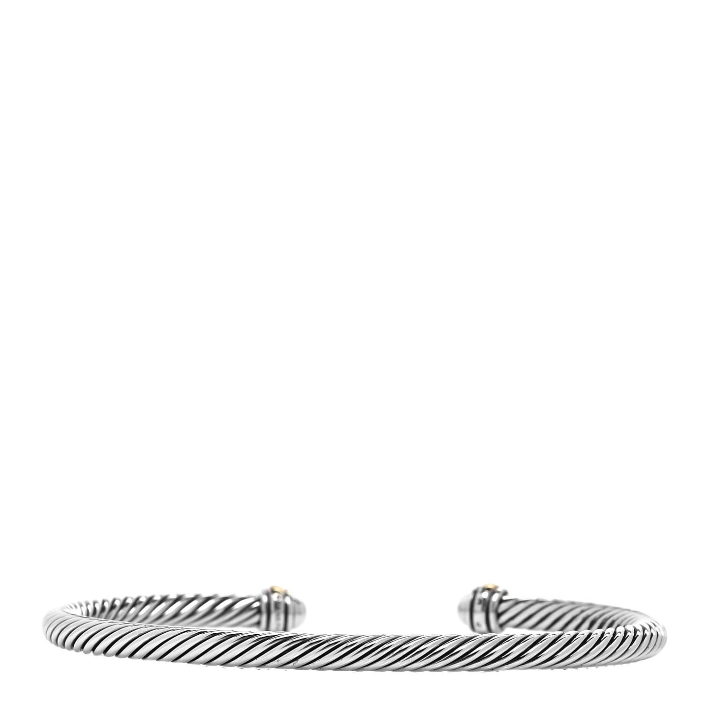 Sterling Silver 18K Yellow Gold 4mm Cable Classics Bracelet