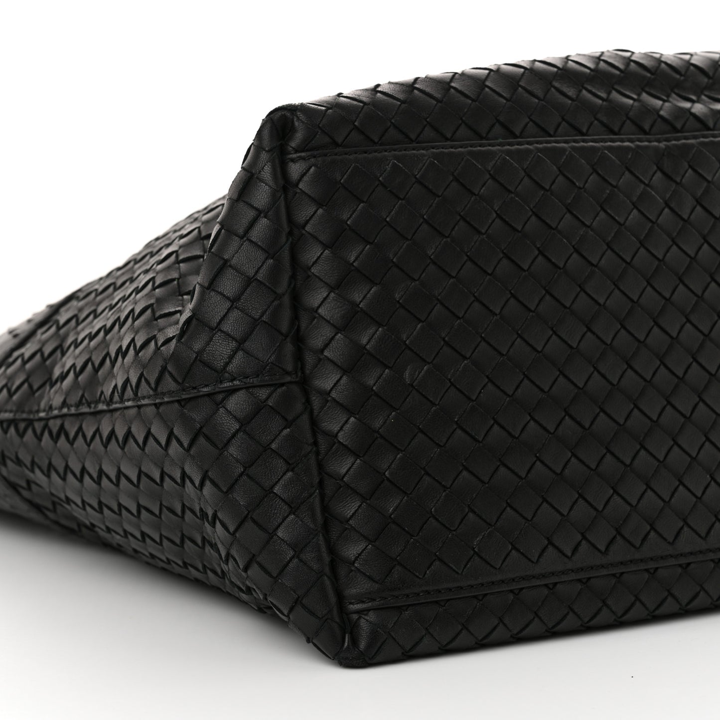 Ostrich Nappa Intrecciato Tote Black