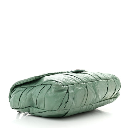Chanel Glazed Calfskin Twisted Maxi Flap Green 4 of 10