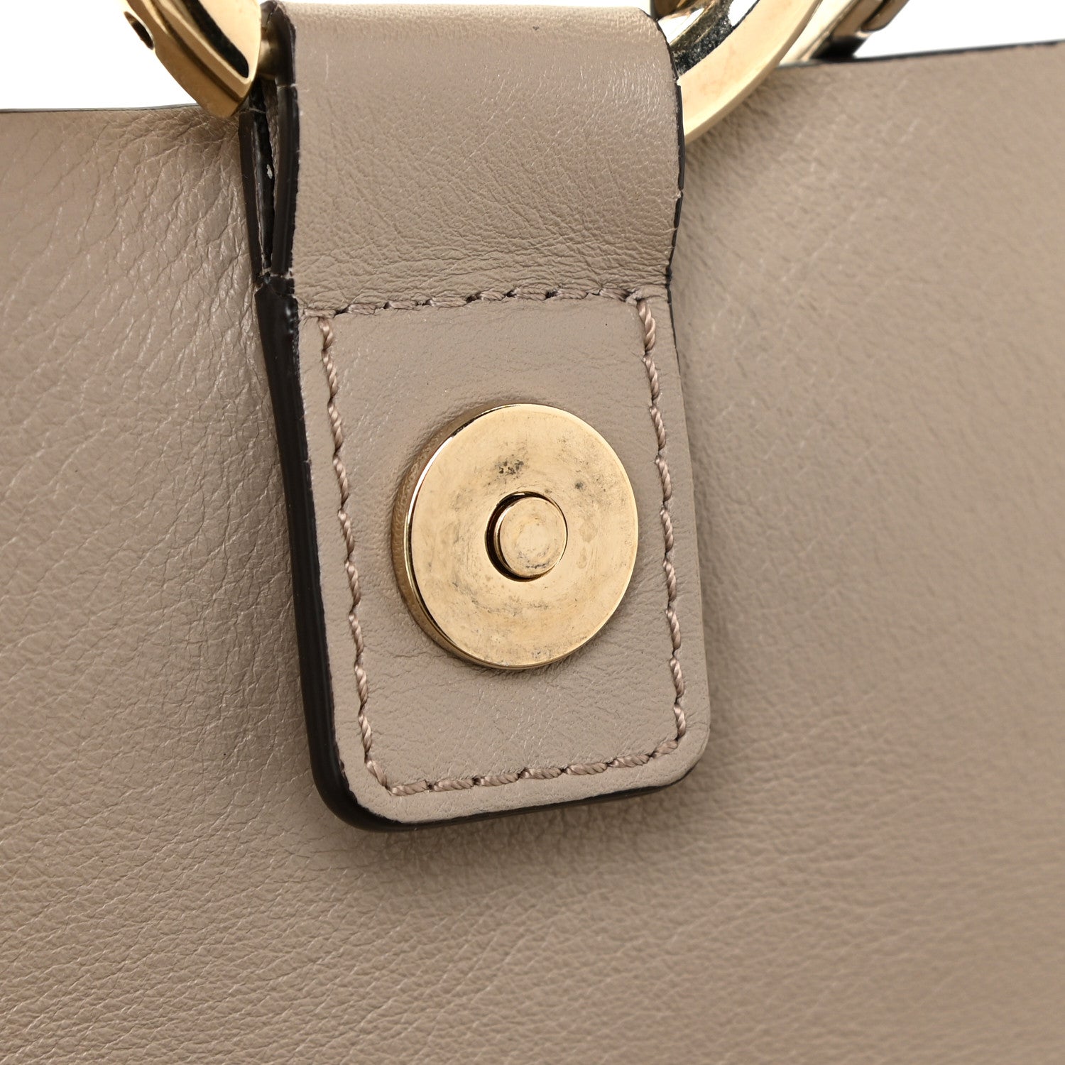 Chloe Suede Calfskin Small Faye Shoulder Bag Motty Grey 12 of 19