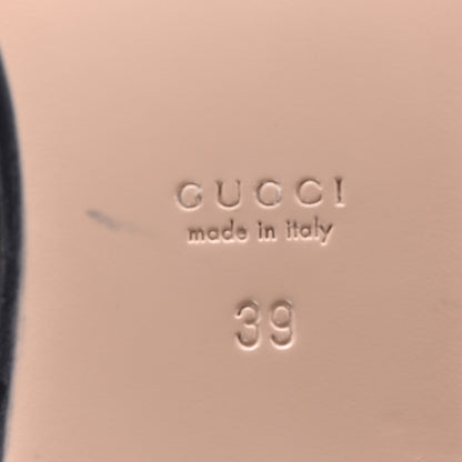 Gucci Calfskin Stamp Print Womens Princetown Slippers 39 Soy Black 6 of 11